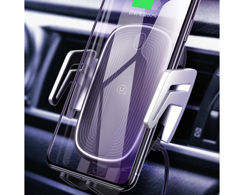 Автодержатель с БЗУ USAMS US-CD100 Automatic Touch Induction Wireless Charging (Air Vent) (00000034524_1)