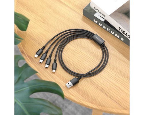 Дата кабель Borofone BX72 USB to 4in1 (Type-C/Type-C/MicroUSB/Lightning) (1m) (00000058303_1)