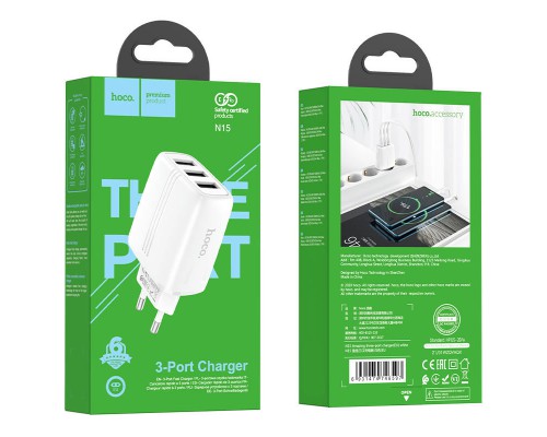СЗУ Hoco N15 (3USB/2.4A/17W) (00000053980_1)