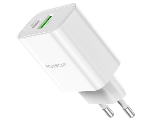 СЗУ Borofone BA55A PD20W+QC3.0 (1USB/1Type-C/3A) (00000058306_1)