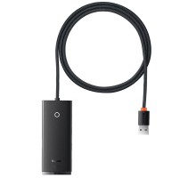 Переходник HUB Baseus Lite Series 4-Port USB-A HUB Adapter (USB-A to USB 3.0*4) 25cm (WKQX) (00000057578_1)