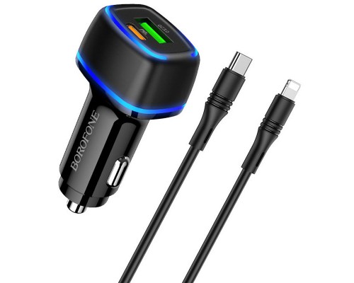 АЗУ Borofone BZ14A PD20W+QC3.0 (1Type-C/1USB/3A) + Type-C to Lightning (00000056341_1)
