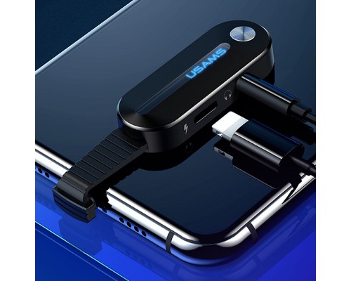 Переходник Usams US-SJ358 AU10 Lightning to 3.5mm + Lightning, LED light (00000042614_1)