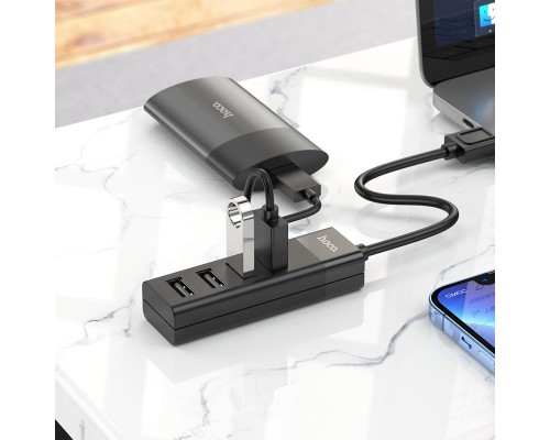 Переходник Hoco HB25 Easy mix 4in1 (USB to USB3.0+USB2.0*3) (00000055842_1)