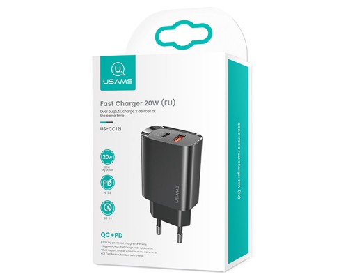 СЗУ Usams US-CC121 T35 QC3.0 + PD3.0 20W (00000049235_2)