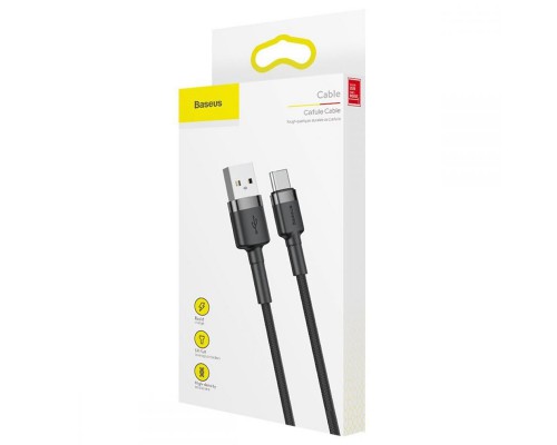 Дата кабель Baseus Cafule Type-C Cable 2A (2m) (CATKLF-C) (00000031872_1)