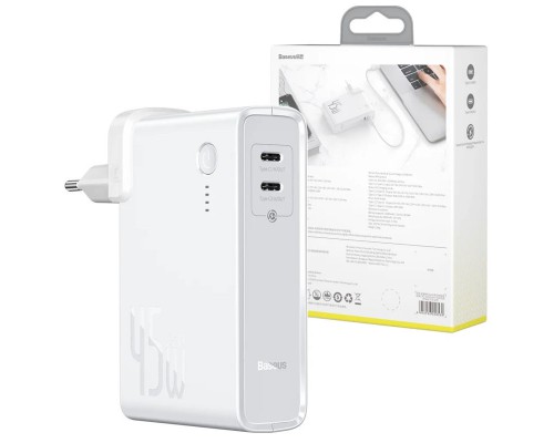 СЗУ + Power Bank 2in1 Baseus GaN QC (2 Type-C/ 45W) 10 000 mAh (PPNLD) (00000048653_2)