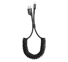 Дата кабель Baseus Fish Eye Spring Data Lightning Cable 2A (1m) (CALSR) (00000031840_1)