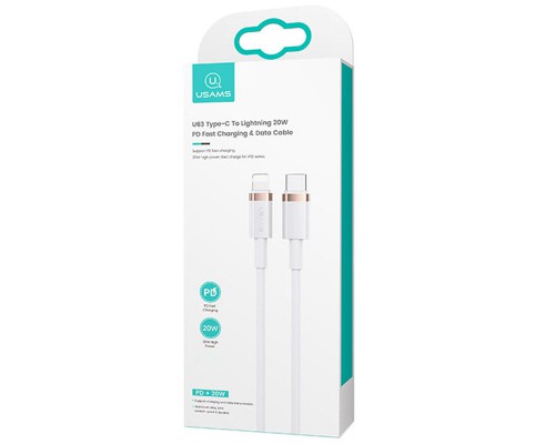Дата кабель Usams US-SJ485 U63 Type-C To Lightning 20W PD (2m) (00000049224_1)