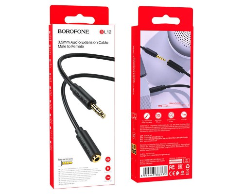 Аудио кабель Borofone BL12 3.5 audio extension cable Male to Female (1m) (00000056865_1)