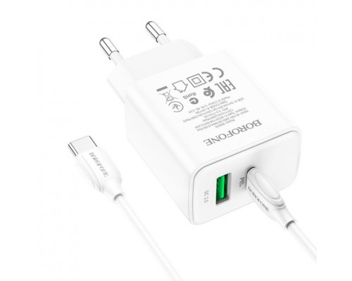 СЗУ Borofone BA67A PD20W+QC3.0 + Type-C + Type-C (00000057002_1)