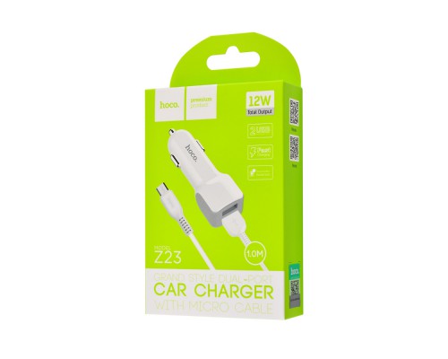 АЗУ Hoco Z23 Grand Style + Cable (Micro) 2.4A 2USB (00000030974_1)