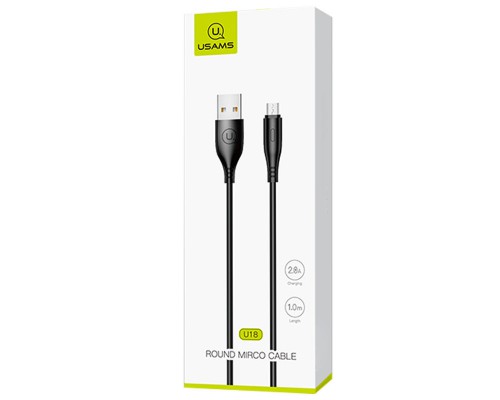 Дата кабель USAMS US-SJ268 U18 Round MicroUSB Cable (1m) (00000051937_1)