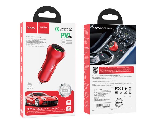 АЗУ Hoco Z38 PD20W+QC3.0 Type-C + USB (00000042390_1)