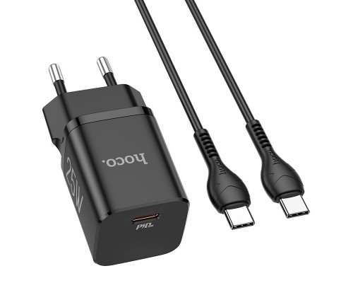 СЗУ HOCO N19 Rigorous PD25W 1Type-C + cable Type-C to Type-C (00000052993_2)