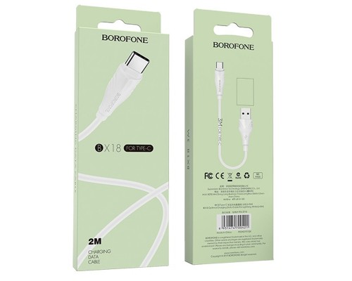 Дата кабель Borofone BX18 Optimal USB to Type-C (2m) (00000056906_1)