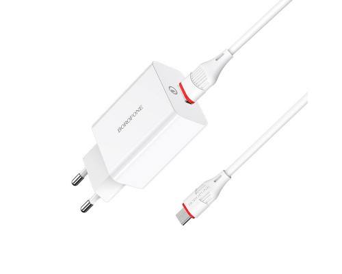 СЗУ Borofone BA21A Long journey QC3.0 (1USB/3A) + MicroUSB (00000057020_1)
