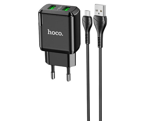 СЗУ HOCO N6 QC3.0 (2USB/3A) + USB - MicroUSB (00000049065_2)