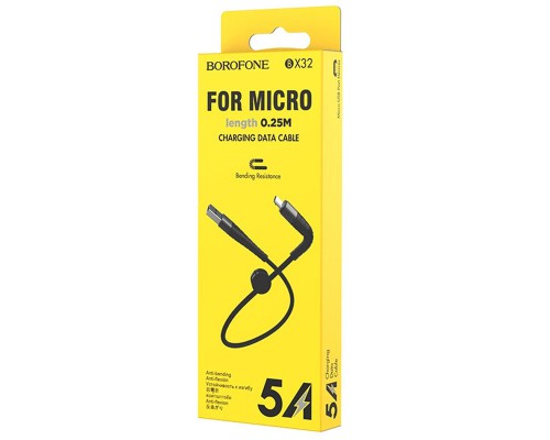 Дата кабель Borofone BX32 Munificent USB to MicroUSB (0.25m) (00000056882_1)