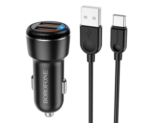 АЗУ Borofone BZ17 QC3.0 (2USB/3A) + Type-C (00000055341_1)