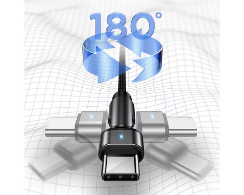 Дата кабель USAMS US-SJ477 U60 Rotatable USB to Type-C (1m) (00000042605_1)