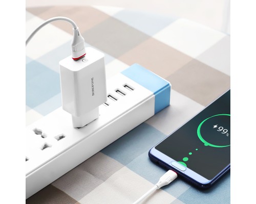 СЗУ Borofone BA21A Long journey QC3.0 (1USB/3A) + Type-C (00000056979_1)