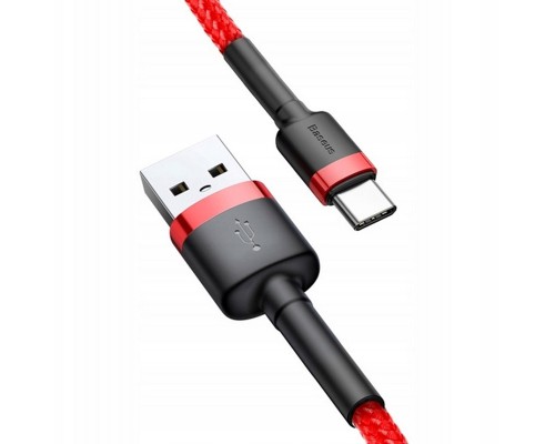 Дата кабель Baseus Cafule Type-C Cable 2A (2m) (CATKLF-C) (00000031872_3)