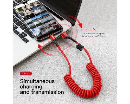 Дата кабель Baseus Fish Eye Spring Data Lightning Cable 2A (1m) (CALSR) (00000031840_2)
