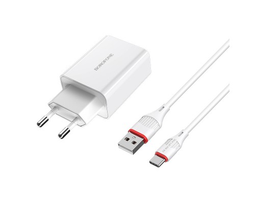 СЗУ Borofone BA21A Long journey QC3.0 (1USB/3A) + Type-C (00000056979_1)