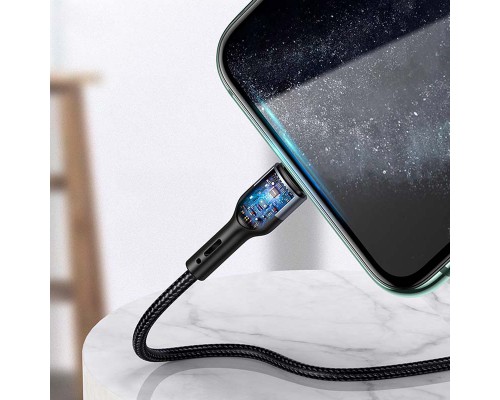 Дата кабель Usams US-SJ448 U55 Aluminum Alloy Braided USB to Lightning (1m) (00000062675_1)