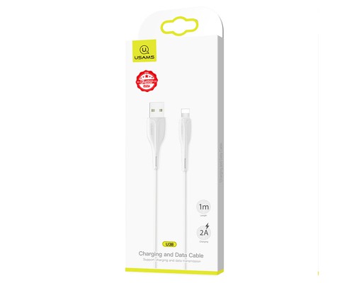 Дата кабель Usams US-SJ371 U-38 USB to Lightning 2A (1m) (00000036472_1)