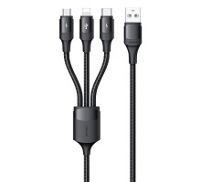 Дата кабель Usams US-SJ515 U73 3IN1 Aluminum Alloy Cable 1.2m (00000049215_1)
