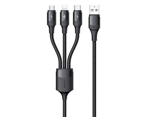 Дата кабель Usams US-SJ515 U73 3IN1 Aluminum Alloy Cable 1.2m (00000049215_1)