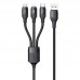 Дата кабель Usams US-SJ515 U73 3IN1 Aluminum Alloy Cable 1.2m (00000049215_1)