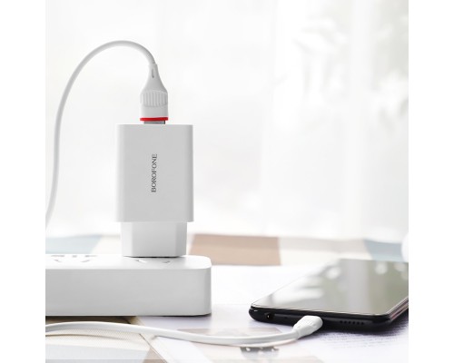 СЗУ Borofone BA21A Long journey QC3.0 (1USB/3A) + MicroUSB (00000057020_1)