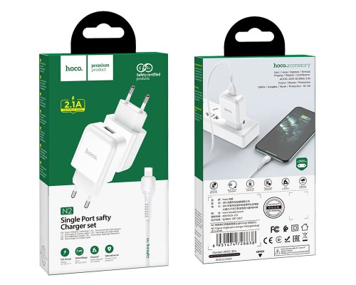 СЗУ HOCO N2 (1USB/2.1A) + USB - Lightning (00000049069_1)