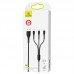 Дата кабель Usams US-SJ367 U35 3in1 USB to Combo 2A (1m) (00000036473_2)