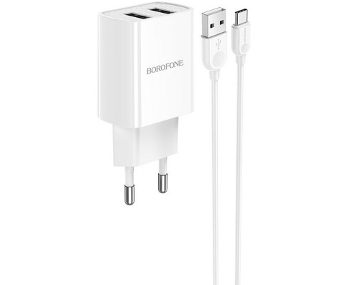 СЗУ Borofone BA53A Powerway (2USB/2.1A) + Type-C (00000055347_2)