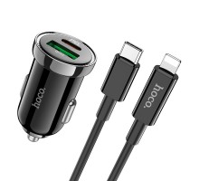АЗУ Hoco Z44 Leading PD+QC3.0 (1USB/3A) +Type-C to Lightning (00000052973_1)
