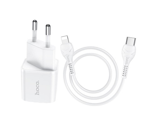 СЗУ HOCO N10 Starter single port PD 20W + Type-C to Lightning (00000056355_1)
