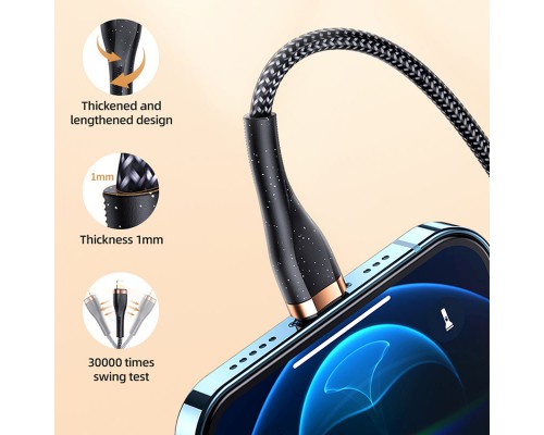 Дата кабель Usams US-SJ487 U64 Aluminum Alloy USB to Lightning 1.2m (00000049216_1)