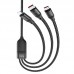 Дата кабель Hoco U104 Ultra 6A 3in1 Lightning -MicroUSB-Type-C (1.2m) (00000055899_1)