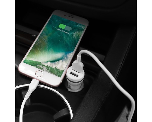 АЗУ Hoco Z27 Staunch (2USB 2.4A) (+кабель Lighthing) (00000030782_1)