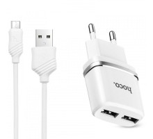 СЗУ Hoco C12 Charger + Cable (Micro) 2.4A 2USB (00000031009_3)
