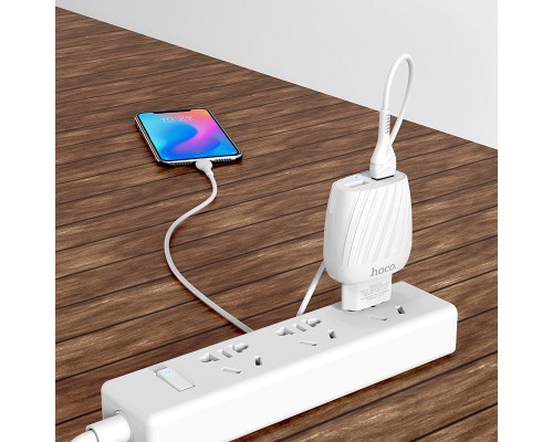 СЗУ Hoco C78A (2USB/2.4A) + Type-C (00000039237_1)