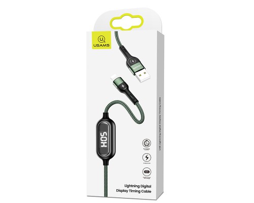 Дата кабель Usams US-SJ423 U48 Digital Display USB to Lightning (1.2m) (00000036174_2)