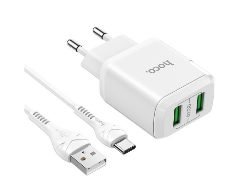 СЗУ HOCO N6 QC3.0 (2USB/3A) + USB - Type-C (00000048111_1)