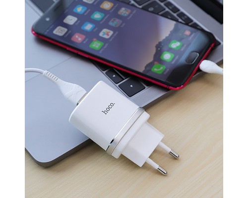 СЗУ Hoco C12Q Smart QC3.0 (1USB/3A) + MicroUSB (00000035259_1)