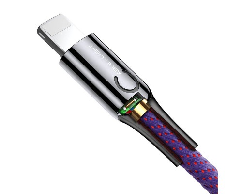 Дата кабель Baseus C-shaped (со световым индикатором) USB to Lightning 2.4A (1m) (CALCD) (00000027364_2)