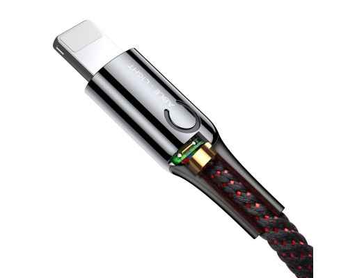 Дата кабель Baseus C-shaped (со световым индикатором) USB to Lightning 2.4A (1m) (CALCD) (00000027364_1)
